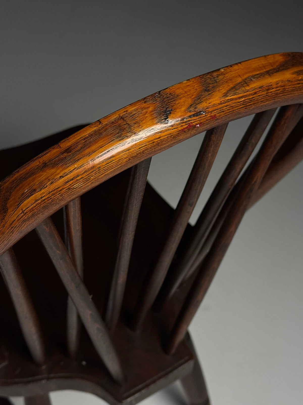 Set of Four English Windsor Spindle Back Chairs, Early 20th Century, photo 8