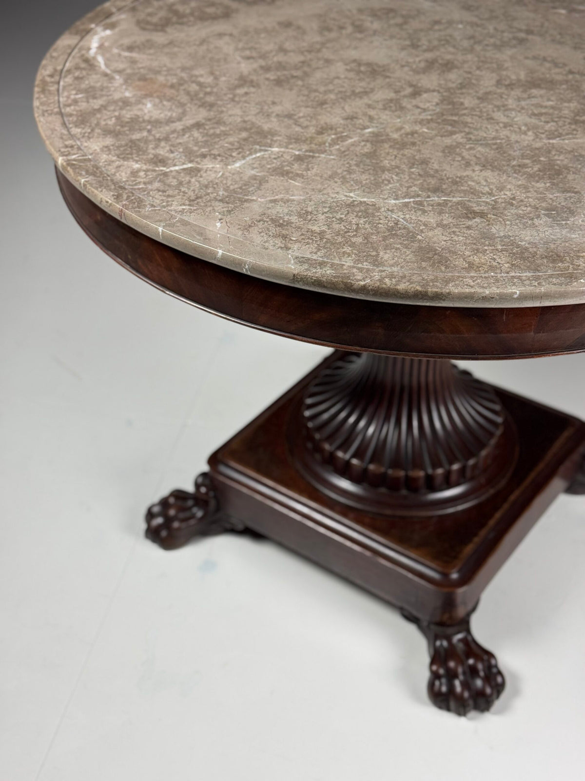 Early 19th Century French Mahogany Center Table with Claw Feet, photo 24