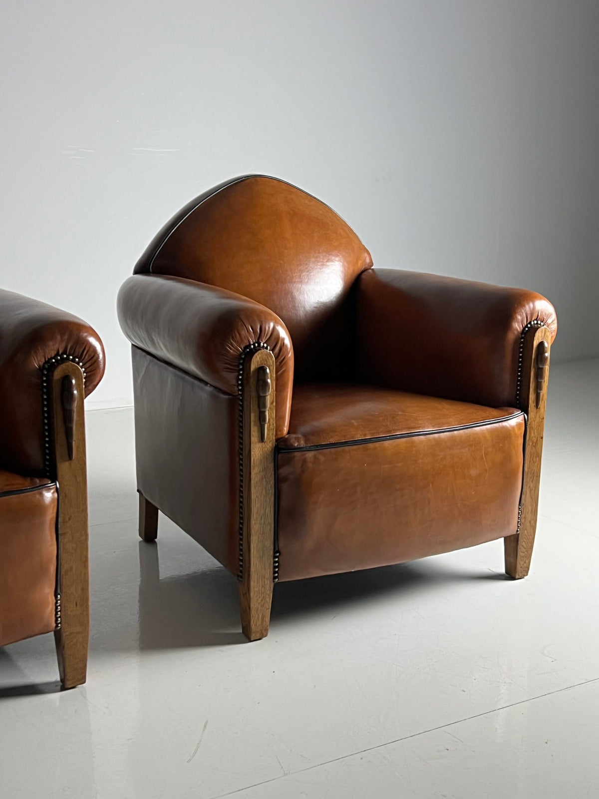 Pair of 1920s Art Deco Sheepskin Club Chairs, photo 2