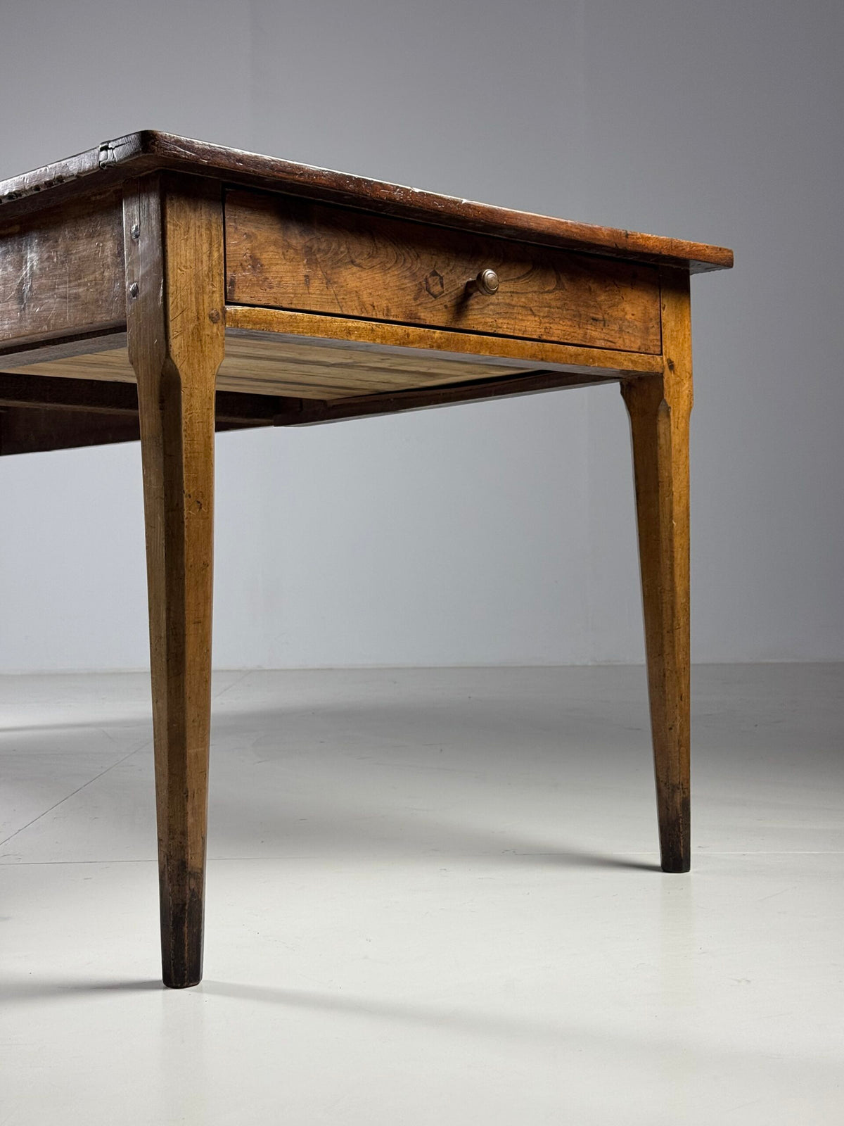French Farmhouse Dining Table with Extension, 19th Century, photo 8