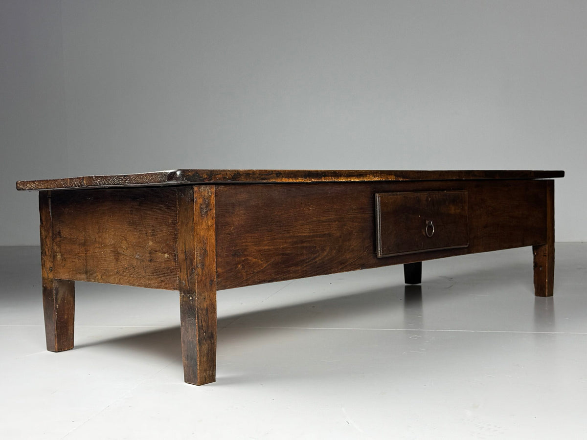 Spanish Walnut Coffee Table or TV Unit with Three Drawers, 18th Century, photo 7