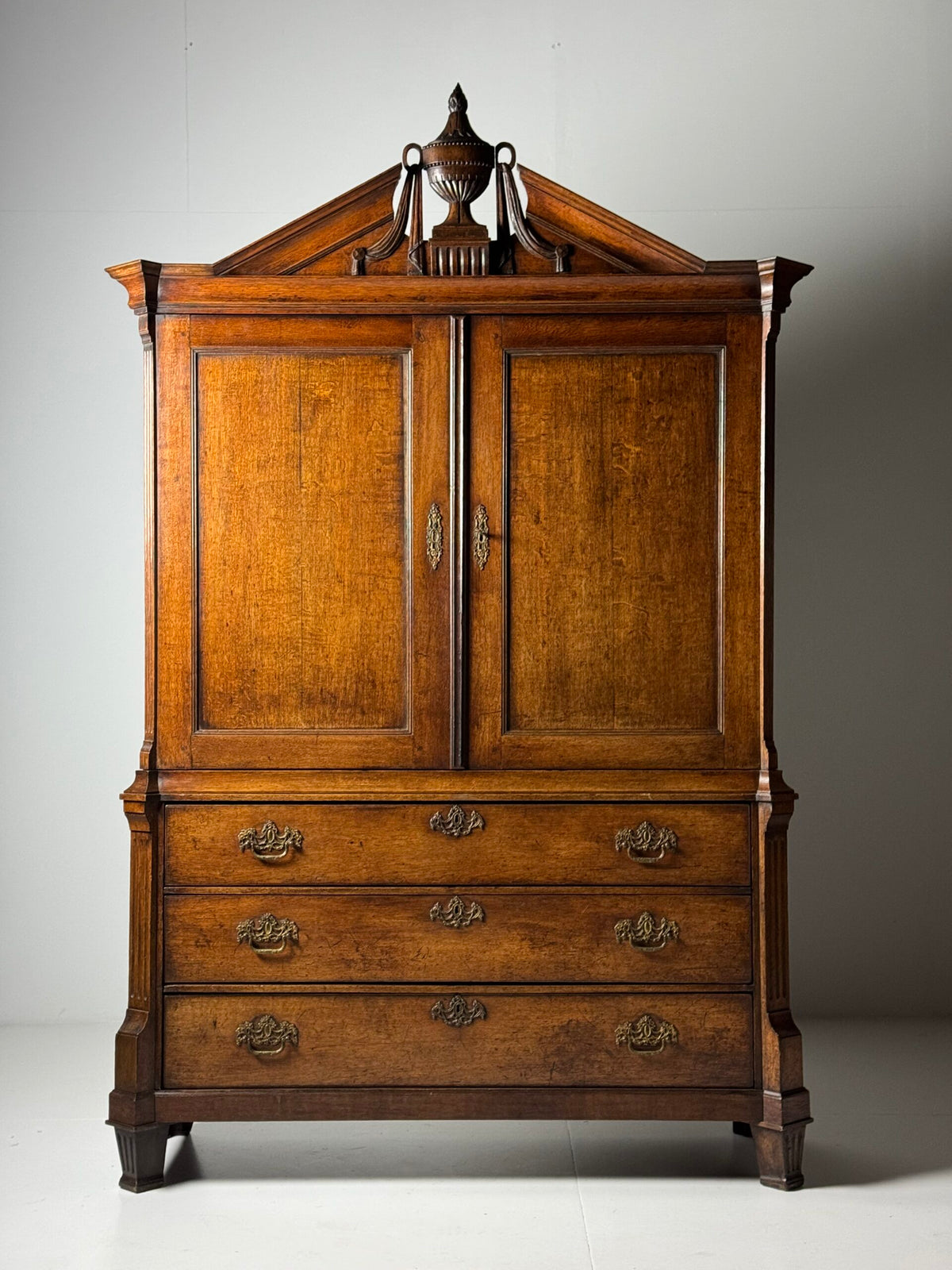 Dutch Solid Oak Cabinet, Late 18th Century, photo 1