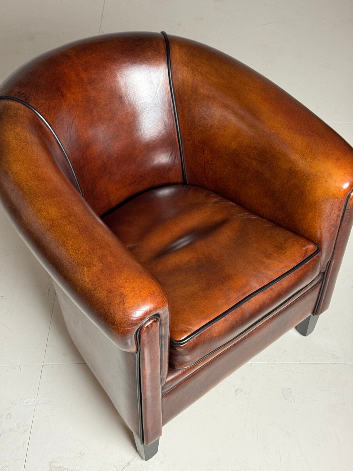 Pair of Dutch Lounge Atelier Sheepskin Club Chairs, photo 11