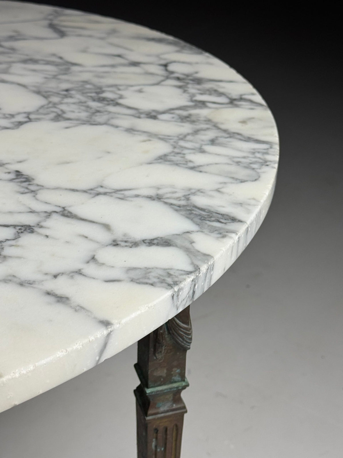 Vintage Italian White Marble Top Coffee Table, Belgium, photo 15