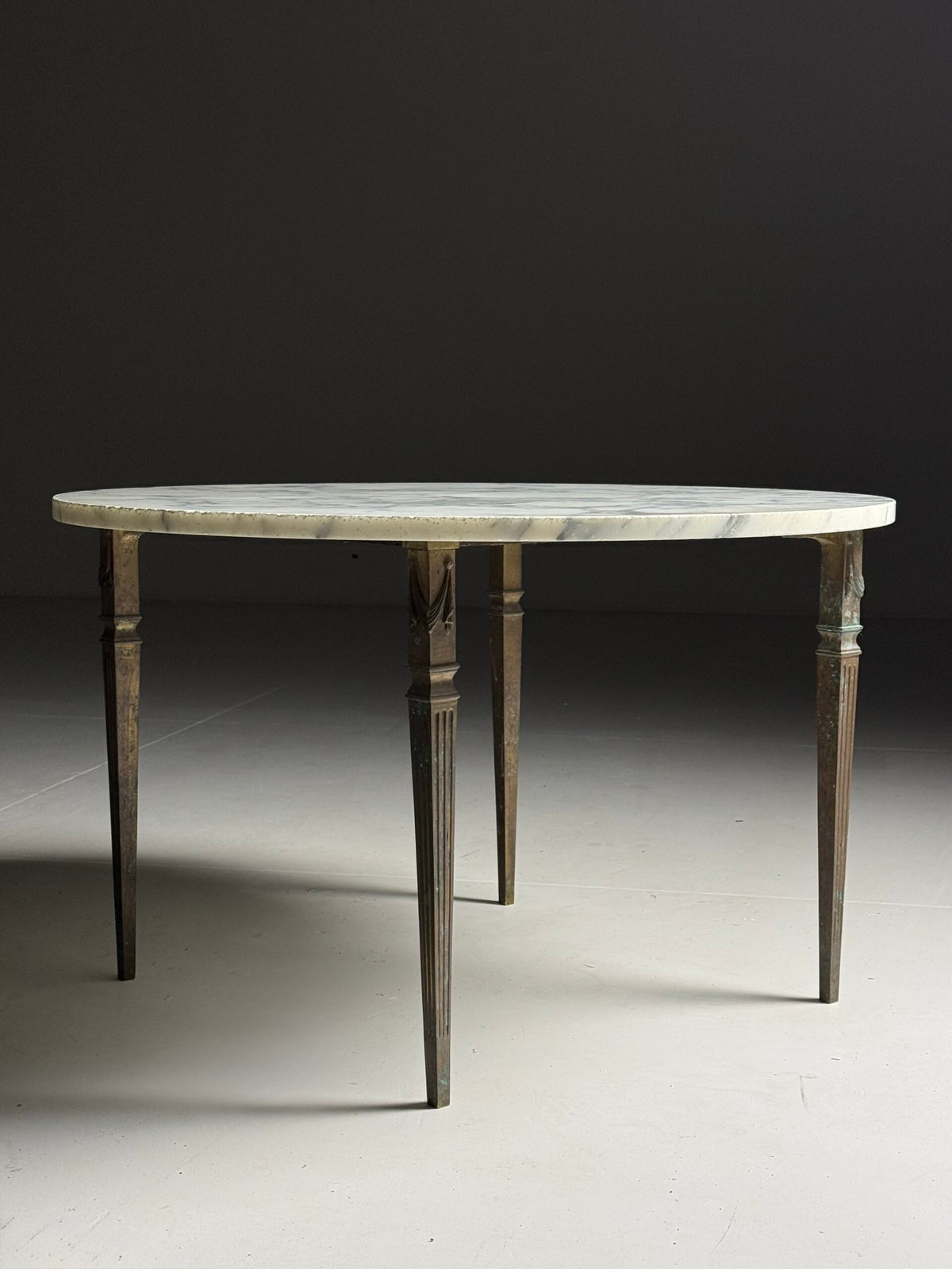 Vintage Italian White Marble Top Coffee Table, Belgium, photo 10