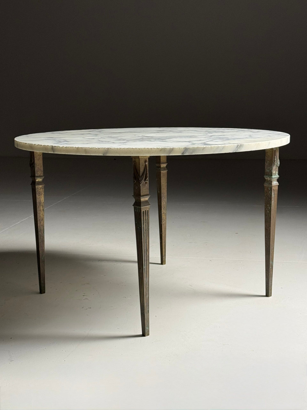 Vintage Italian White Marble Top Coffee Table, Belgium, photo 9