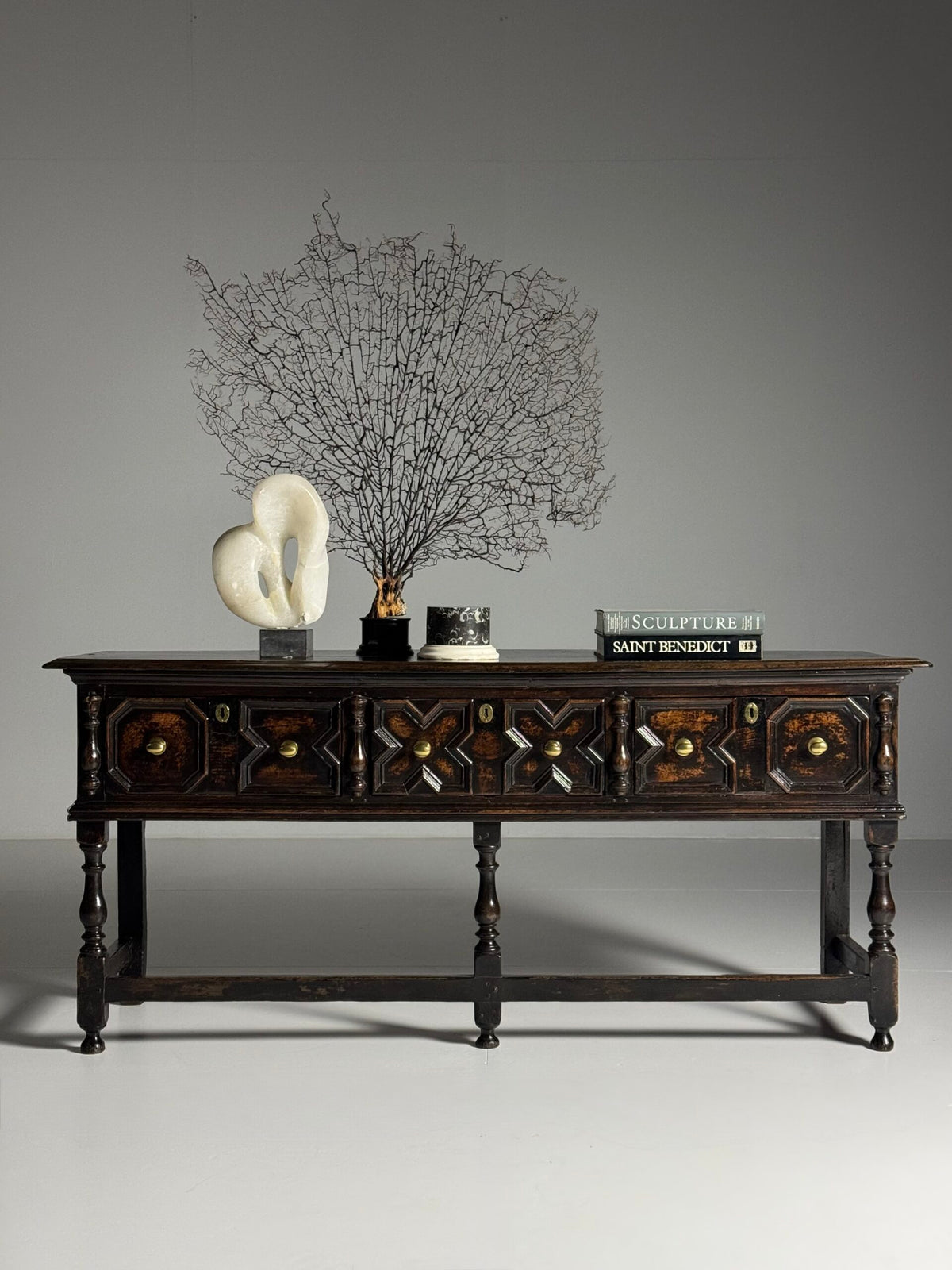 English William and Mary Oak Dresser Base, Late 17th Century, photo 28