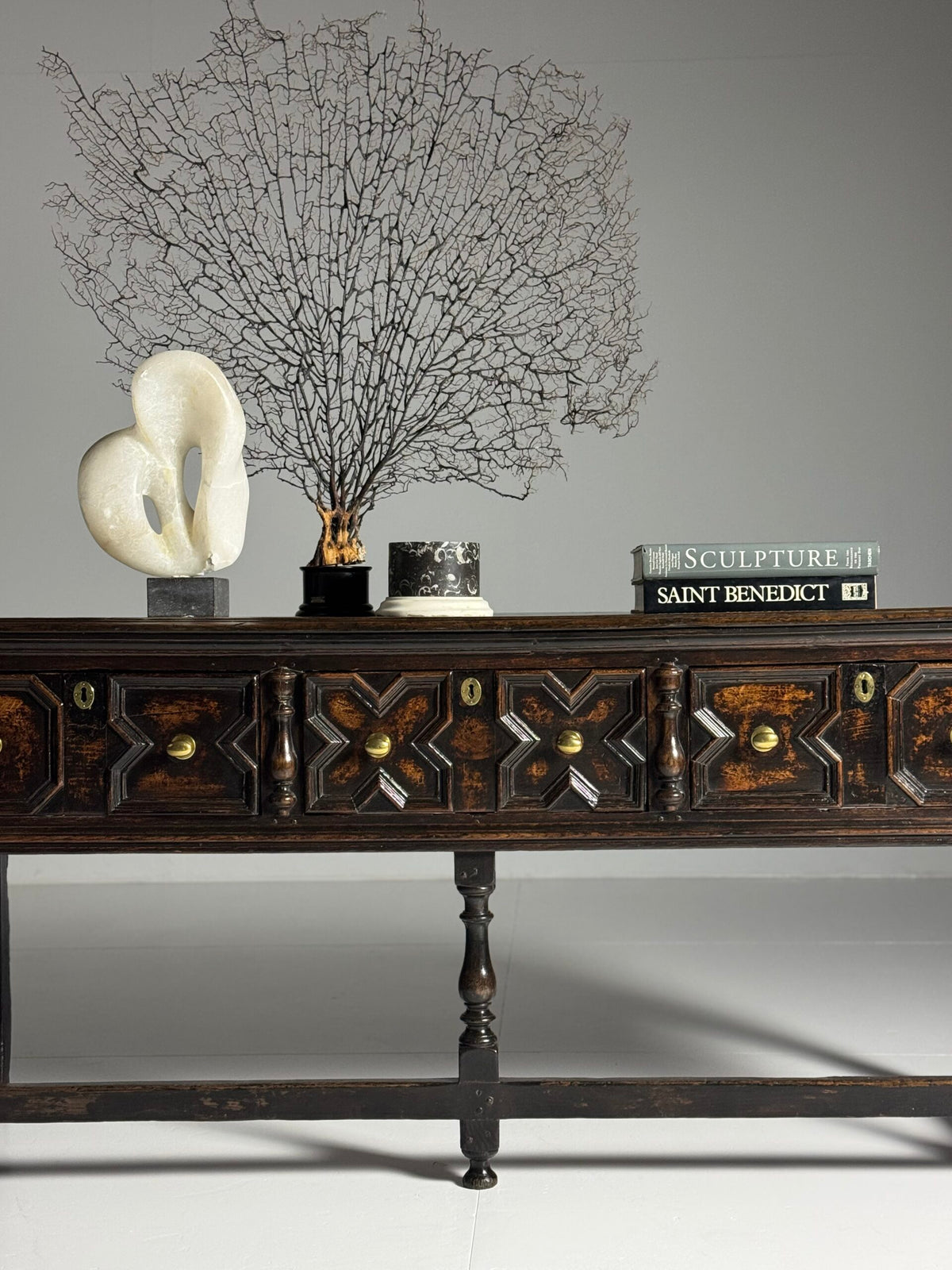 English William and Mary Oak Dresser Base, Late 17th Century, photo 27