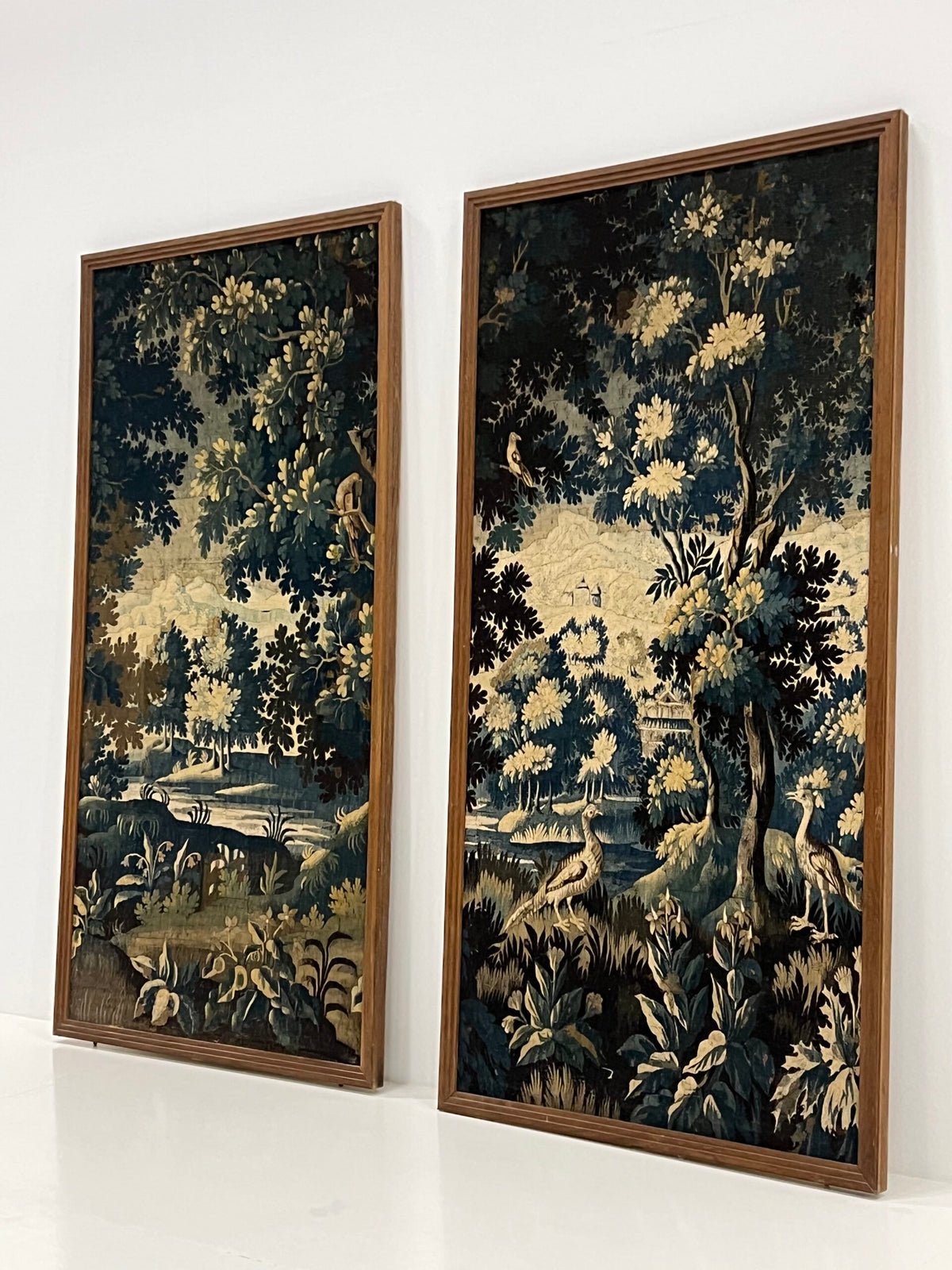 Pair of Framed 18th Century Aubusson Tapestries, France, photo 1
