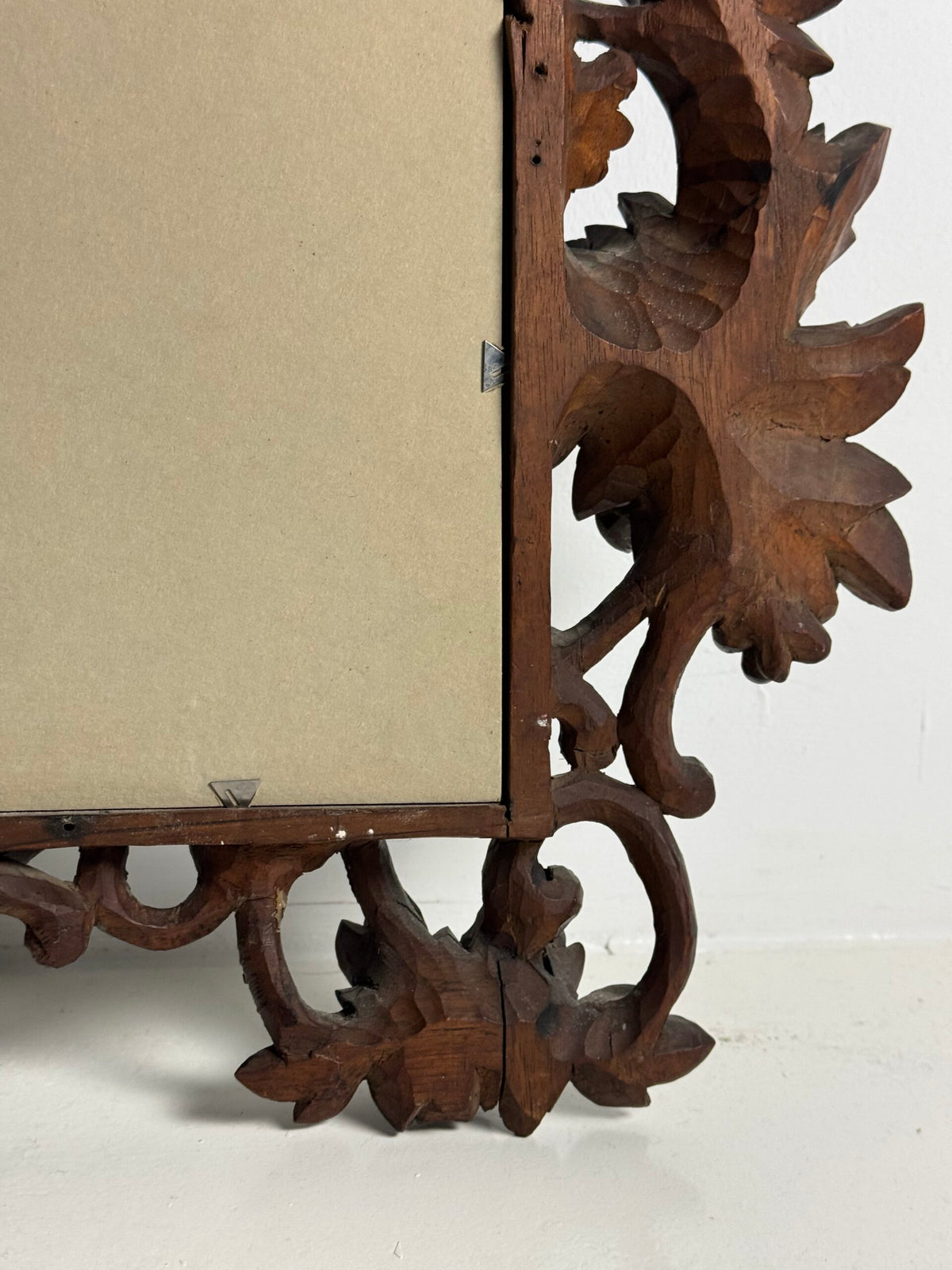 Hand Carved Black Forest Mirror, Germany c. 1900, photo 3
