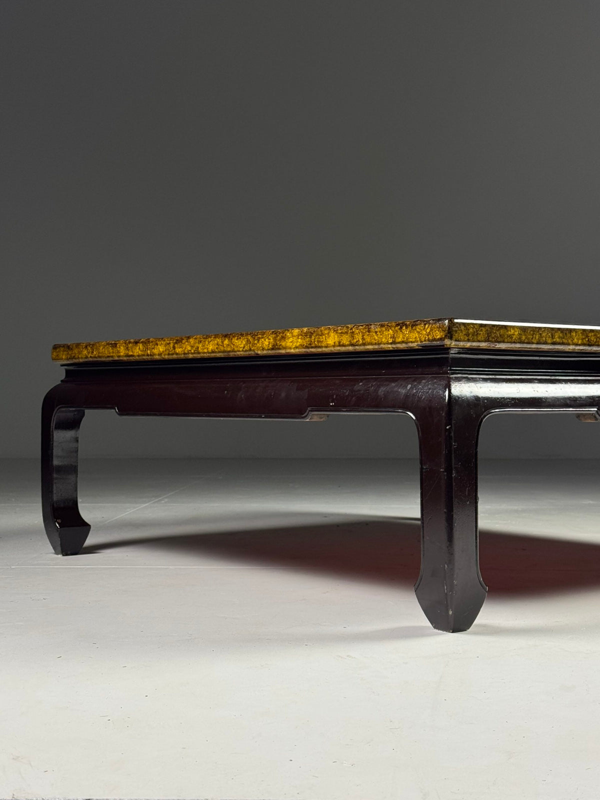 Square Asian Vintage Coffee Table with Chessboard Top, photo 13