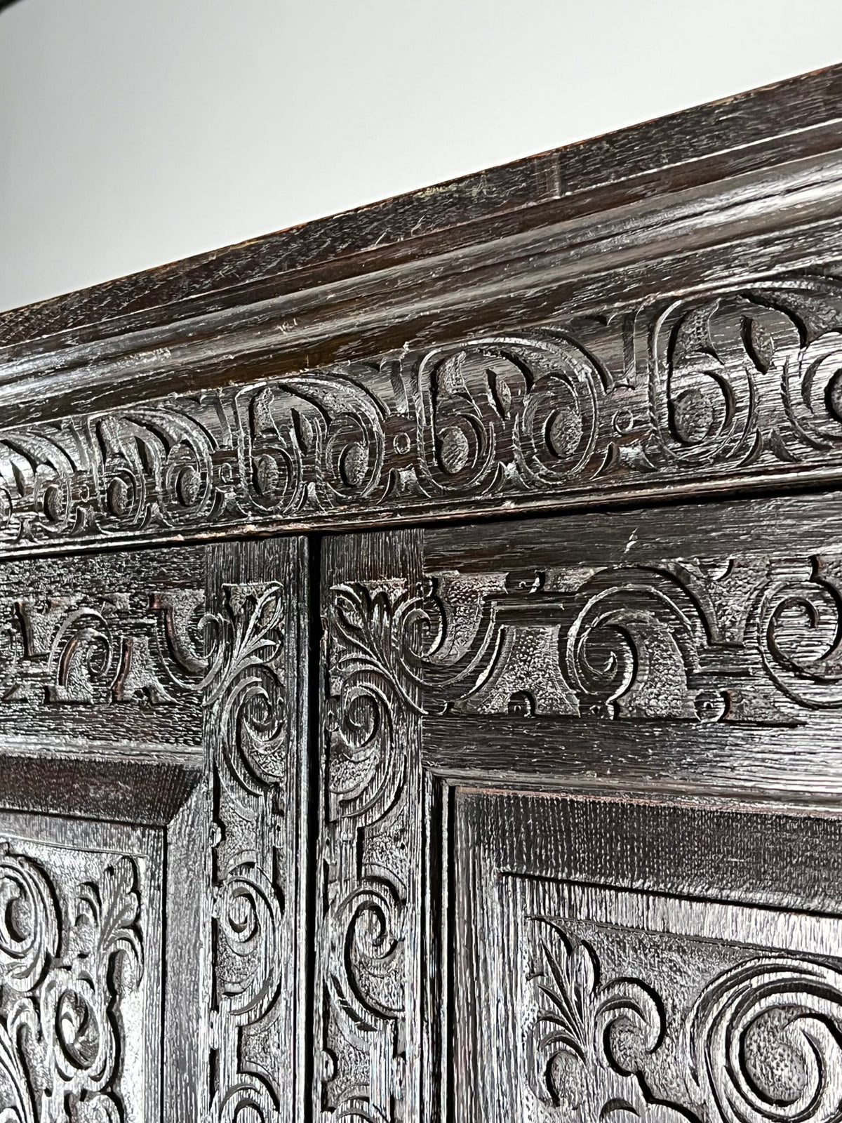 Victorian Oak Cabinet with Hand Carved Panels, c. 1860, photo 10