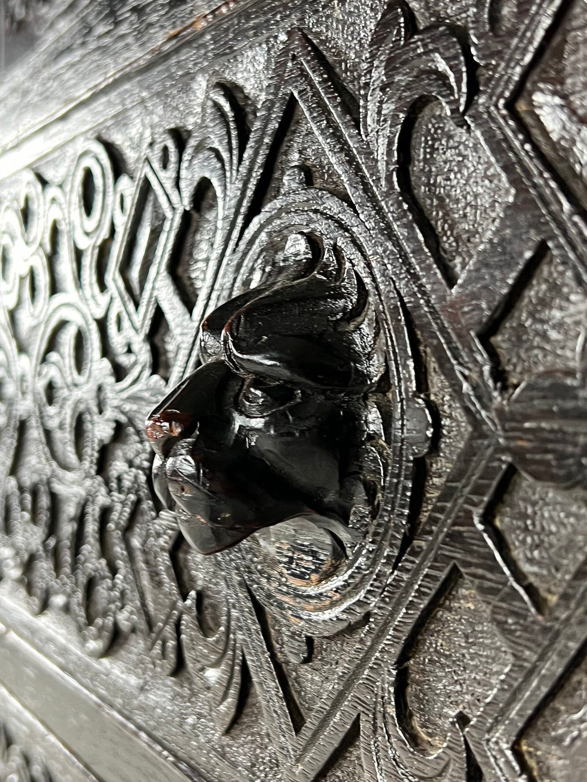 Victorian Oak Cabinet with Hand Carved Panels, c. 1860, photo 3