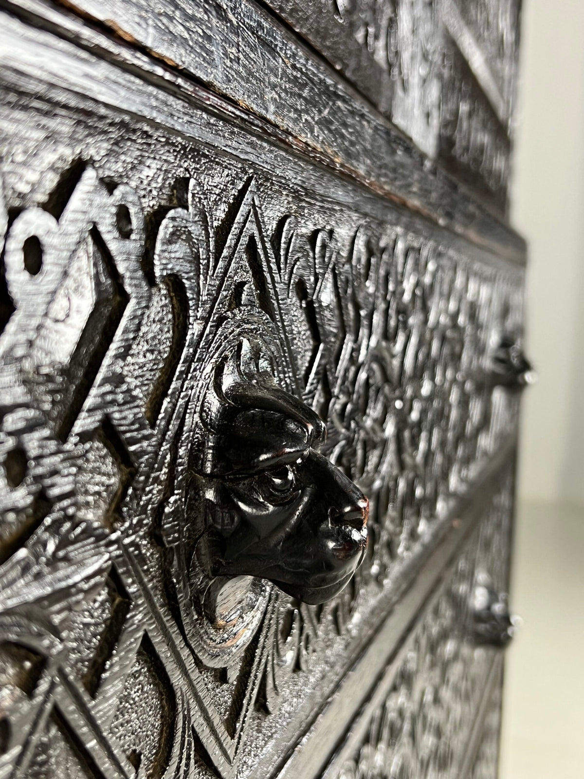 Victorian Oak Cabinet with Hand Carved Panels, c. 1860, photo 17