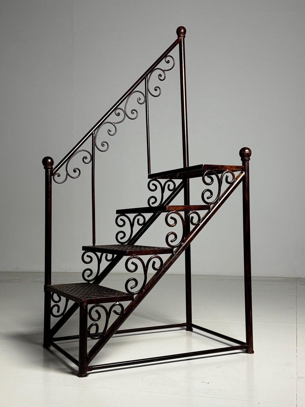 Patinated Metal Library Steps, Late 20th Century, photo 18