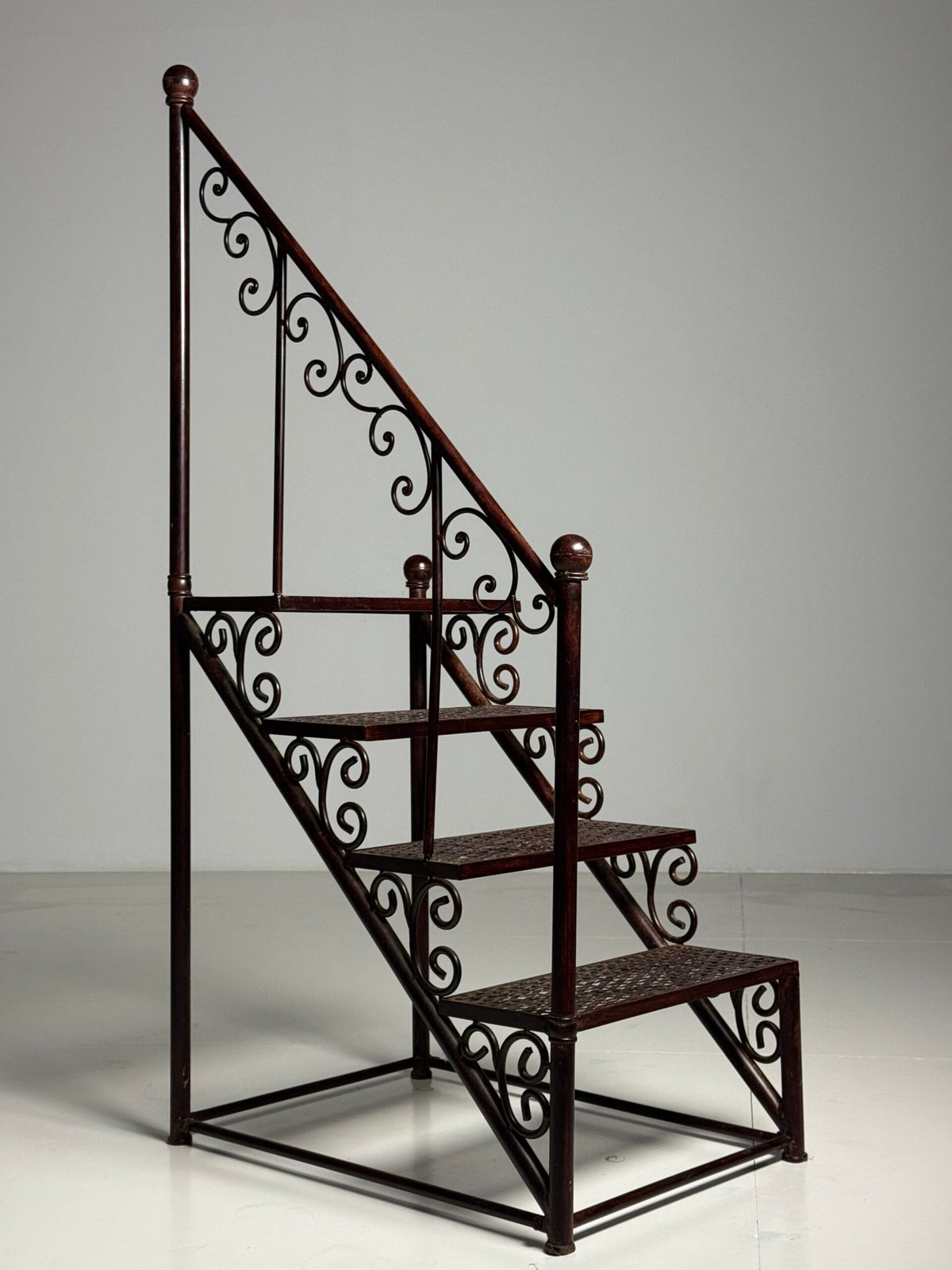 Patinated Metal Library Steps, Late 20th Century, photo 9