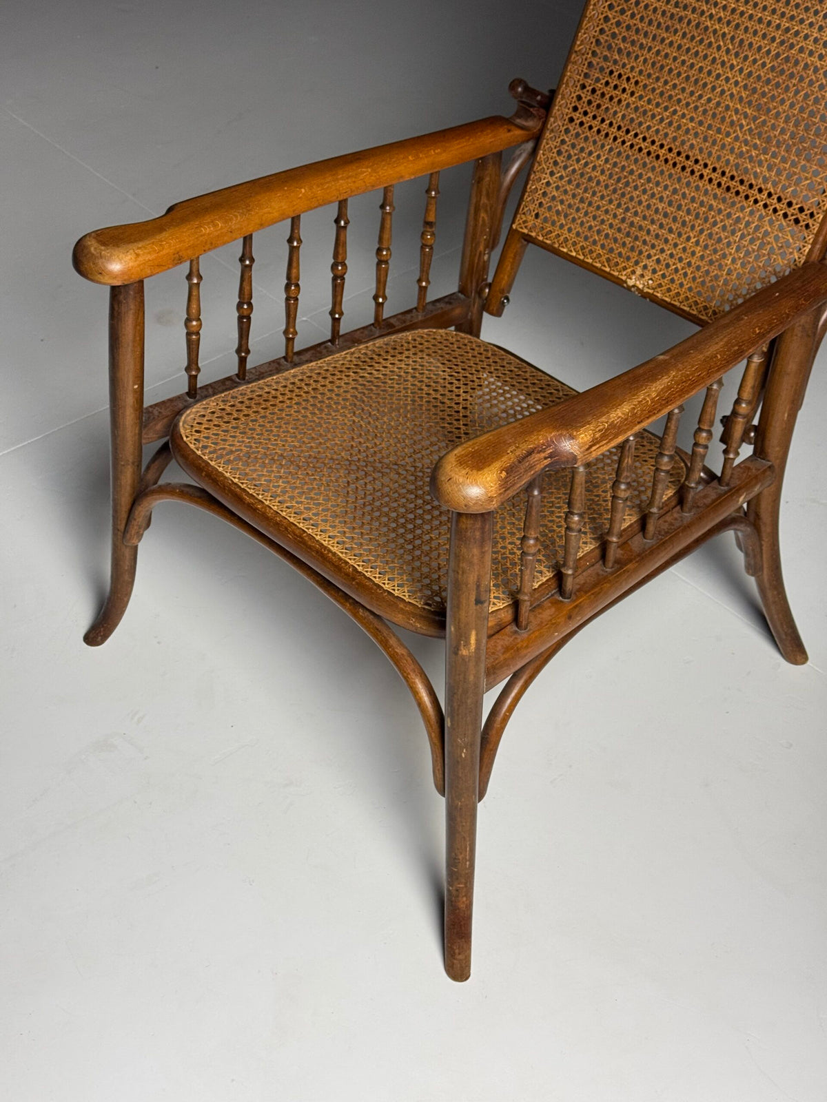 Thonet Style Bentwood Armchair with Cane Seat, 20th Century, photo 12