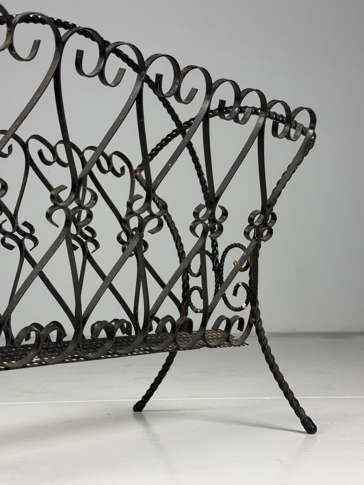 Wrought Iron Magazine Rack, Mid 20th Century, photo 4