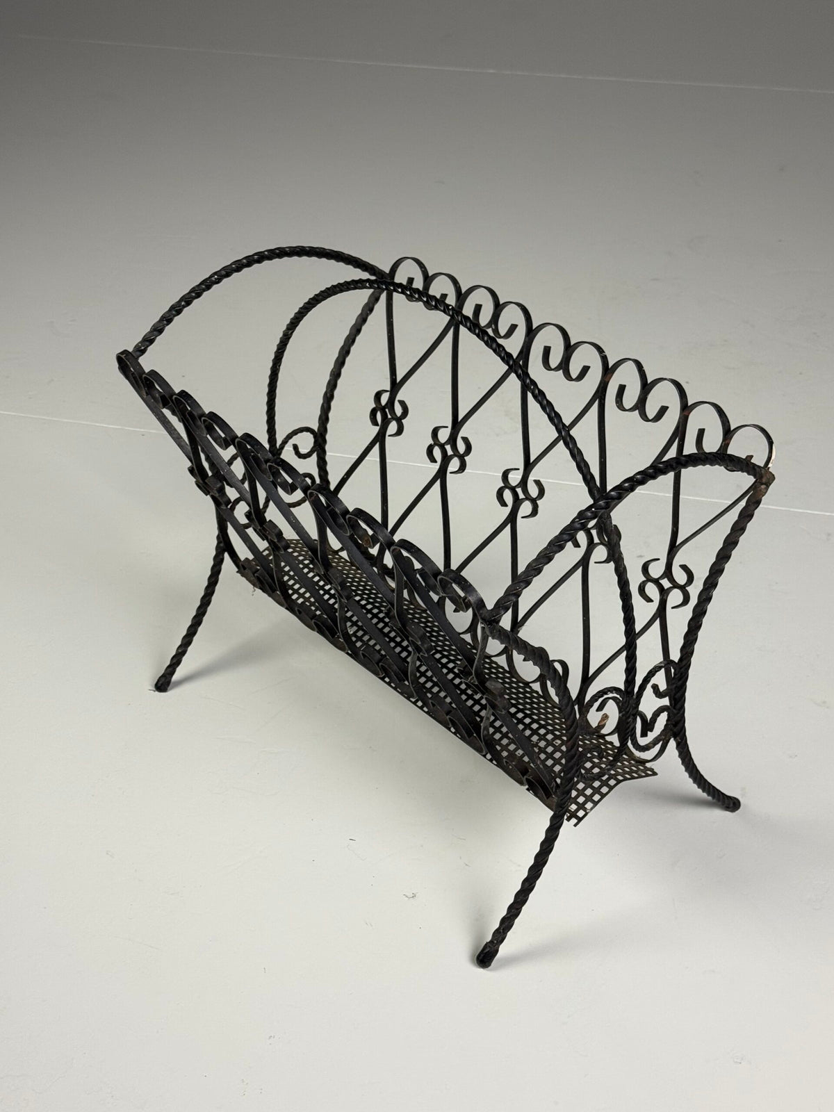 Wrought Iron Magazine Rack, Mid 20th Century, photo 2