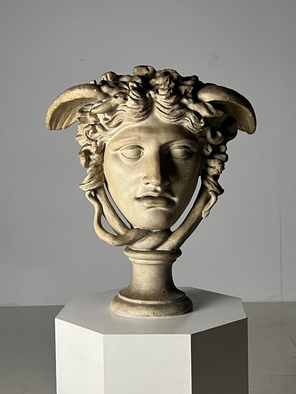 Vintage Plaster Sculpture of Medusa, Late 20th Century, photo 1