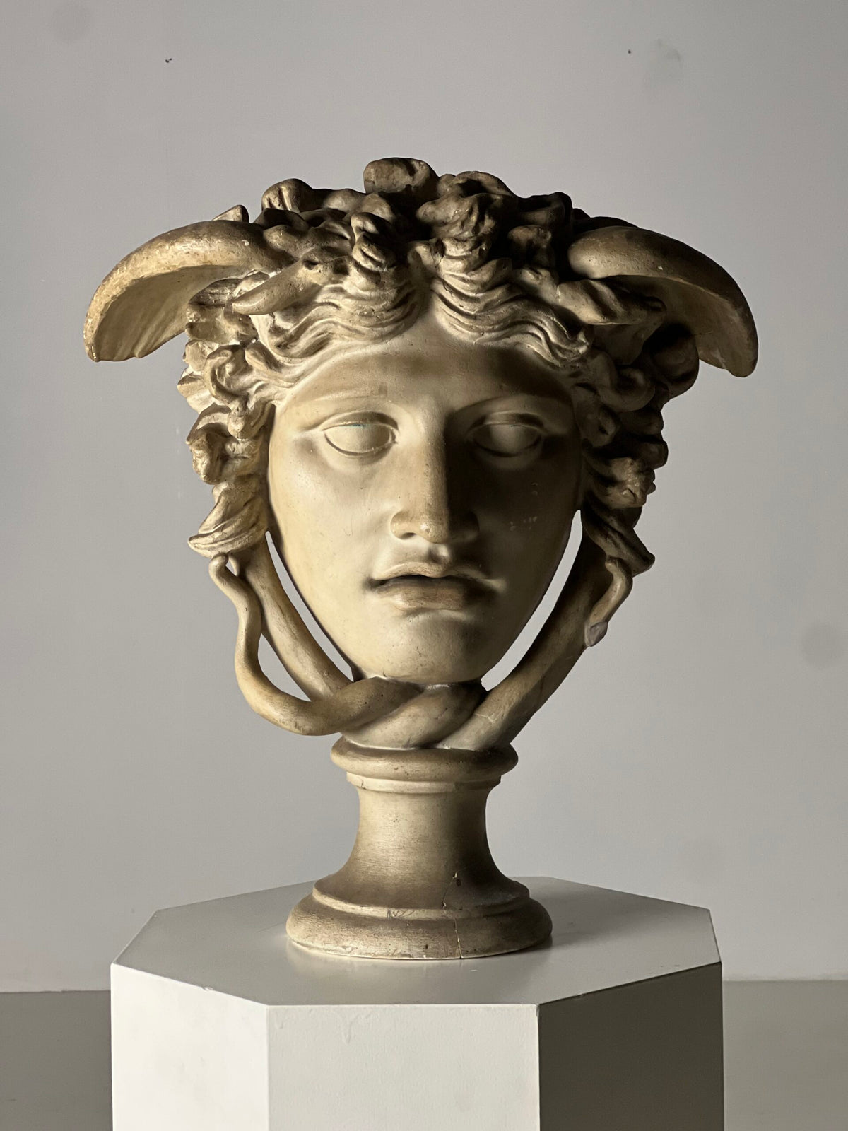 Vintage Plaster Sculpture of Medusa, Late 20th Century, photo 3