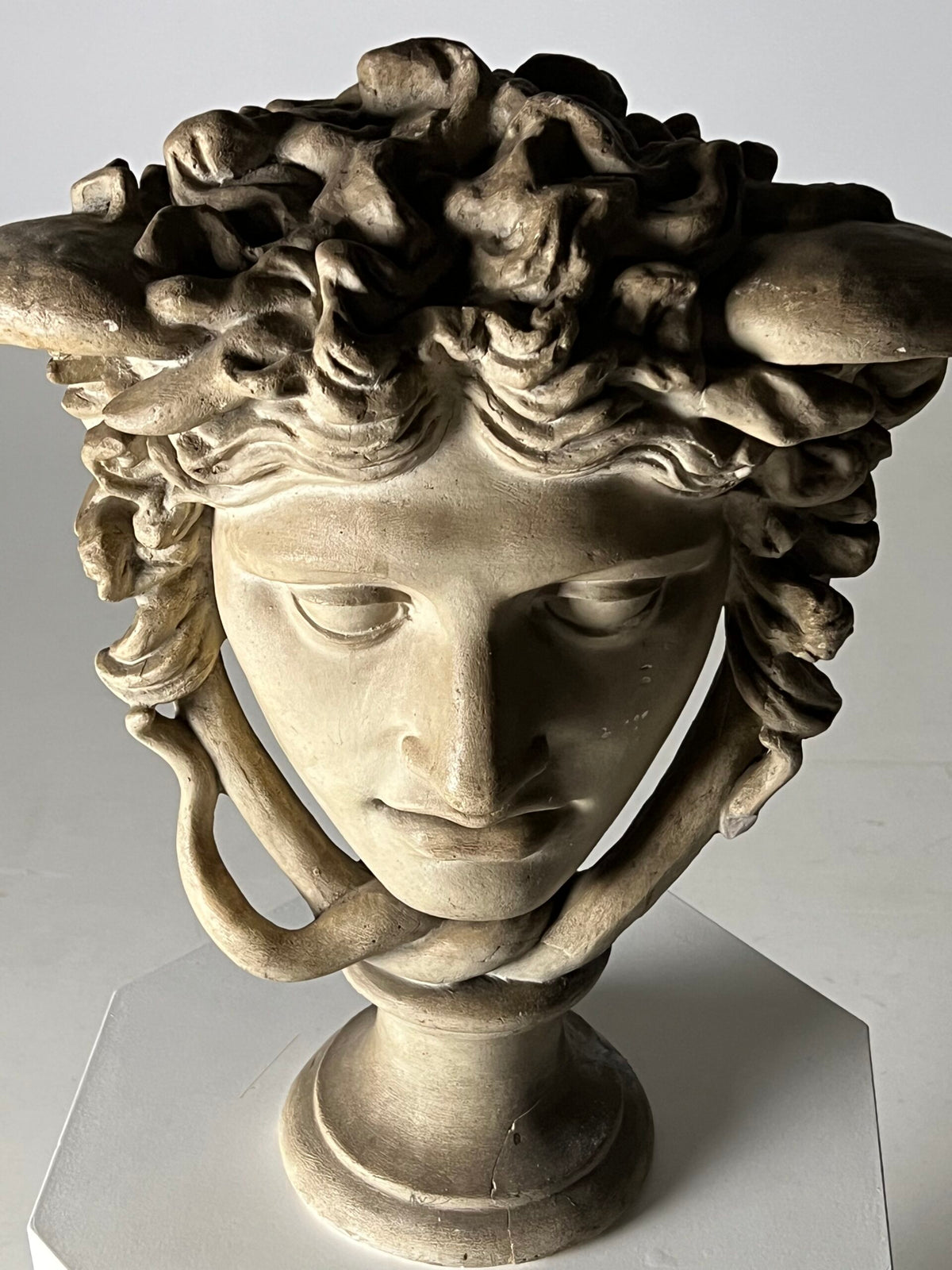 Vintage Plaster Sculpture of Medusa, Late 20th Century, photo 9