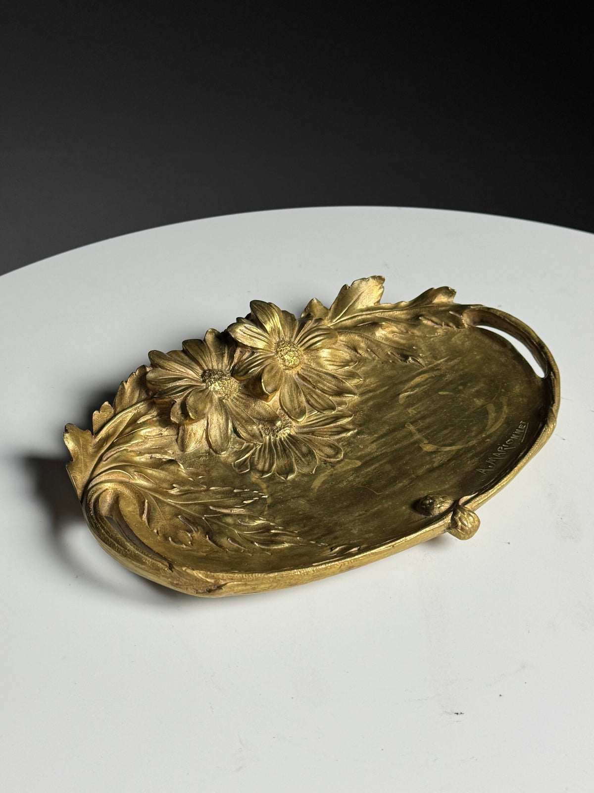 Ornate Bronze Dish Signed A. Marionnet, France, photo 3