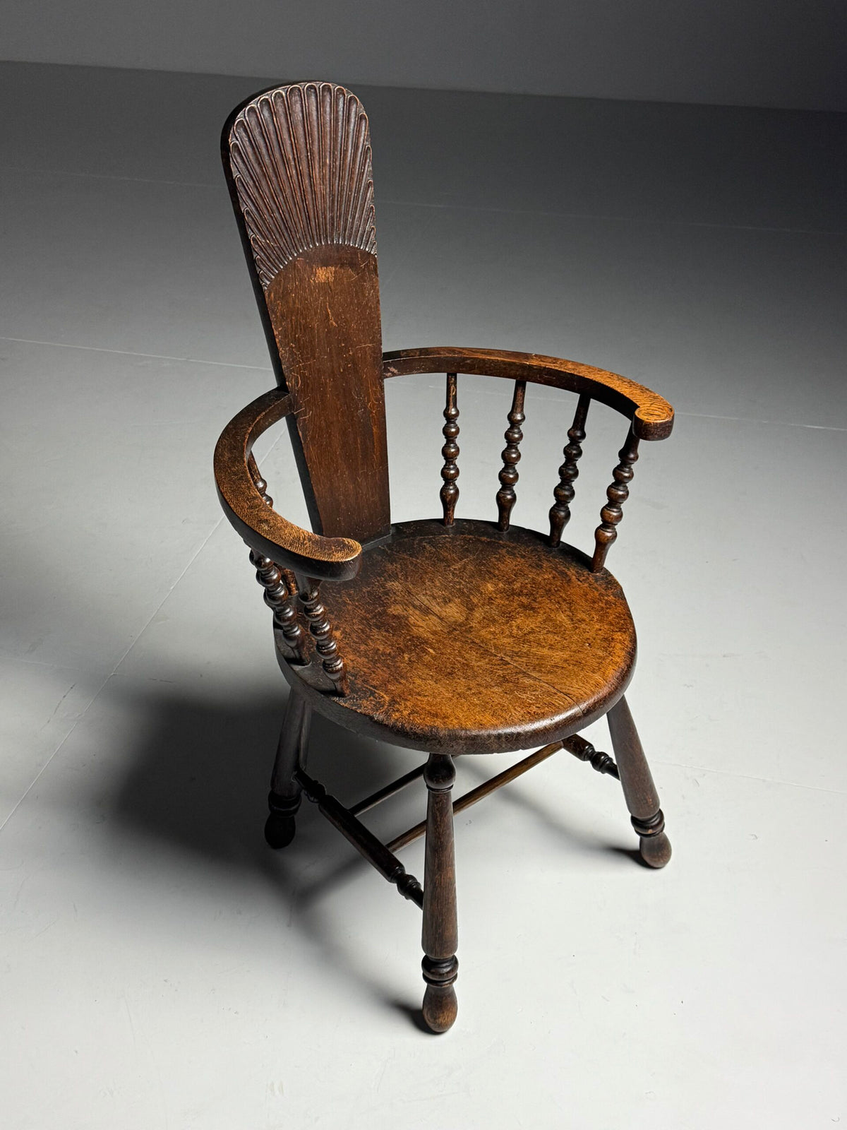 Antique Oak Bobbin Armchair, Early 20th Century, photo 2