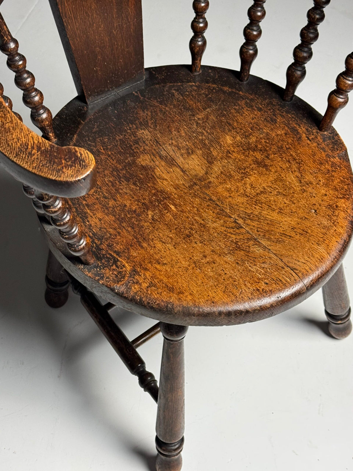 Antique Oak Bobbin Armchair, Early 20th Century, photo 5