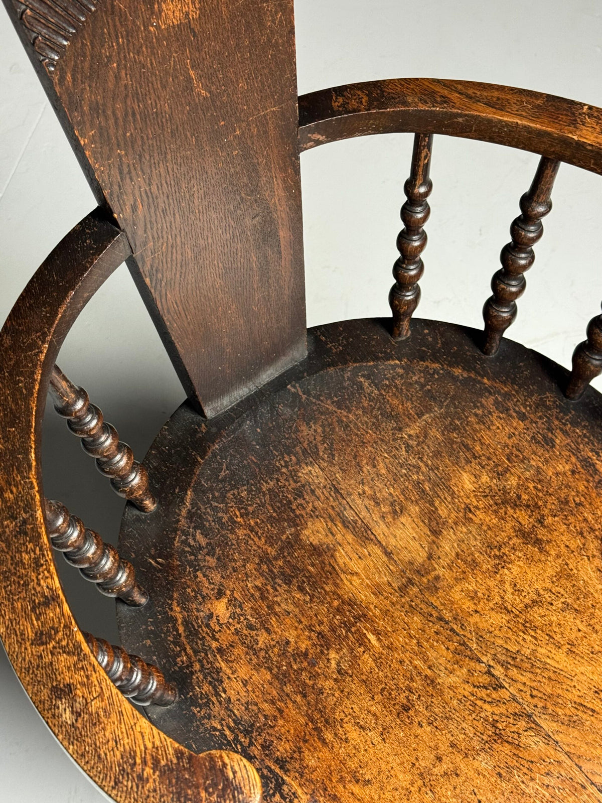 Antique Oak Bobbin Armchair, Early 20th Century, photo 8