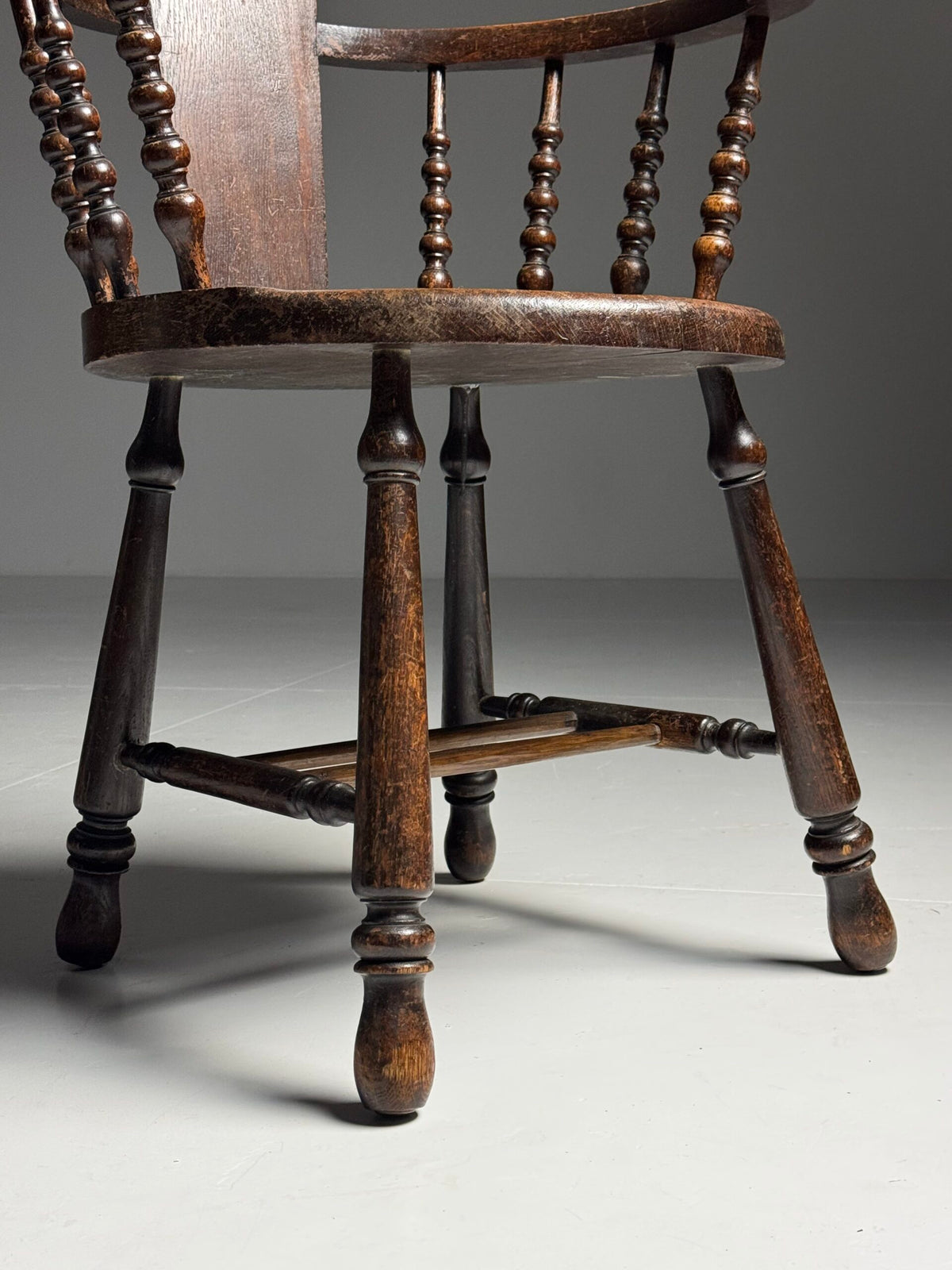 Antique Oak Bobbin Armchair, Early 20th Century, photo 11
