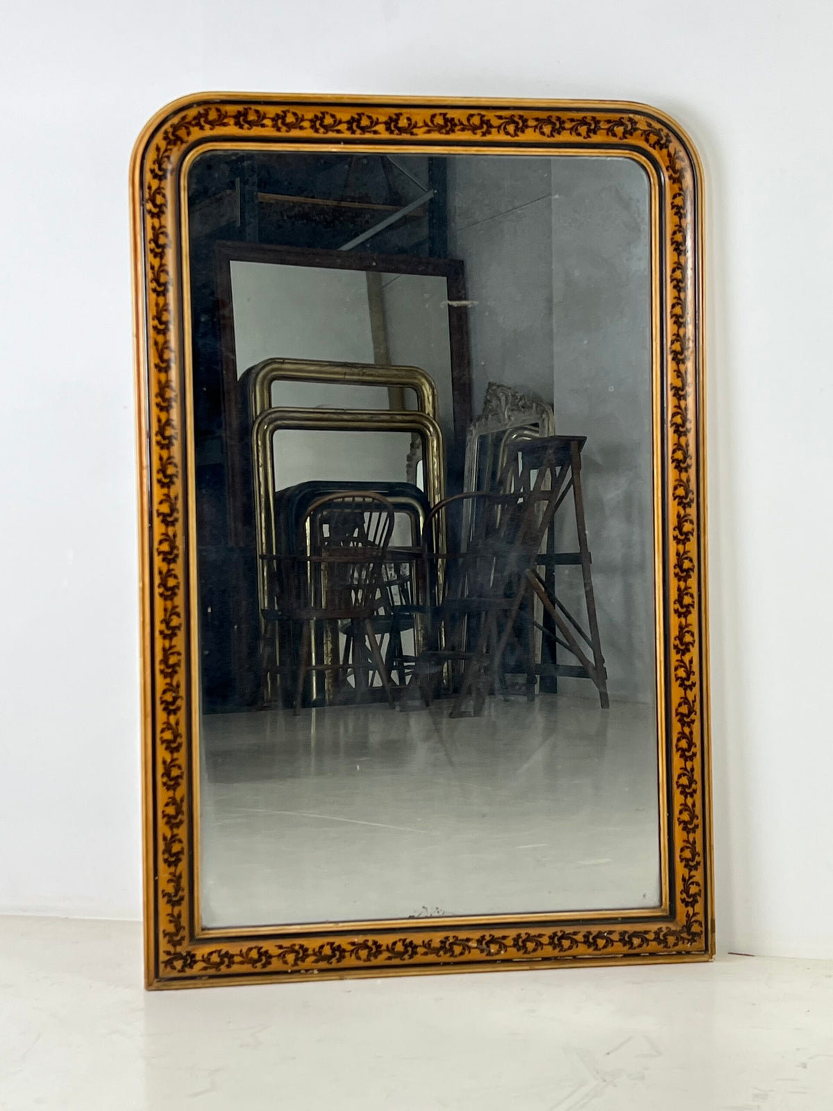 French Louis Philippe Faux Bois Mirror, 19th Century, photo 1
