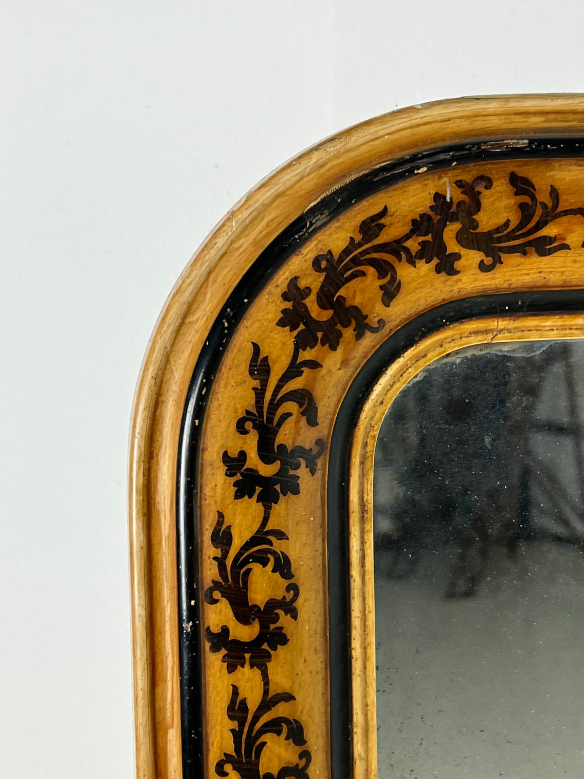 French Louis Philippe Faux Bois Mirror, 19th Century, photo 2