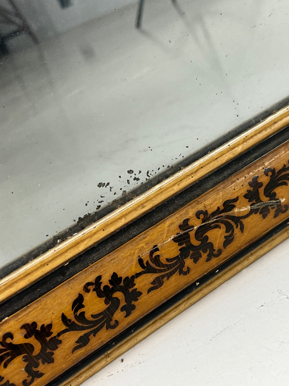 French Louis Philippe Faux Bois Mirror, 19th Century, photo 10