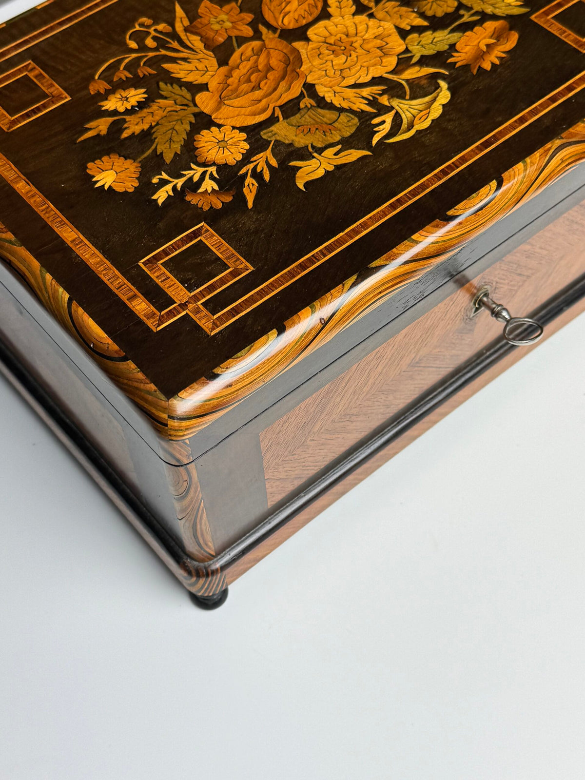 Dutch Marquetry Jewellery Box, Late 19th Century, photo 13