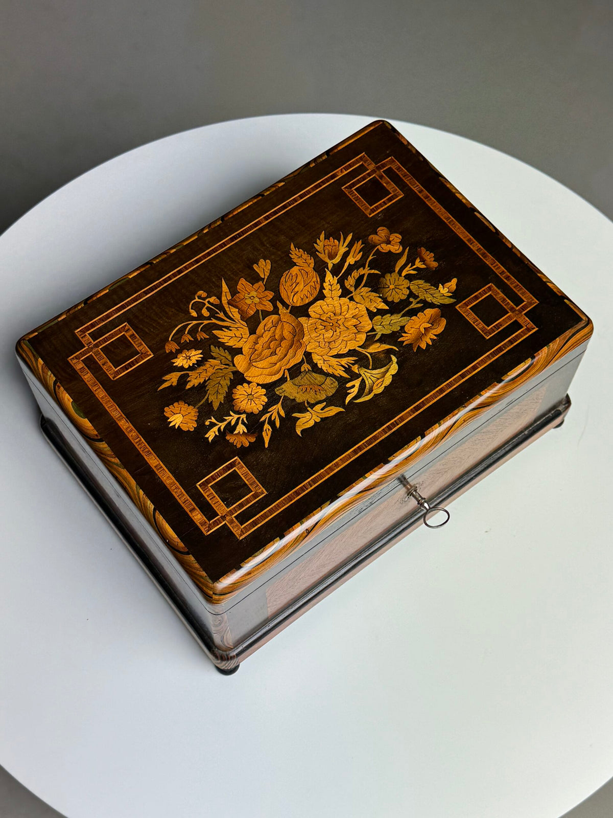 Dutch Marquetry Jewellery Box, Late 19th Century, photo 12