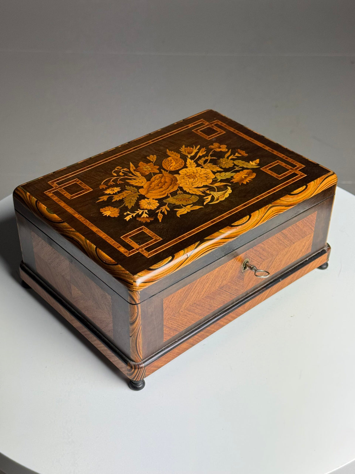 Dutch Marquetry Jewellery Box, Late 19th Century, photo 10