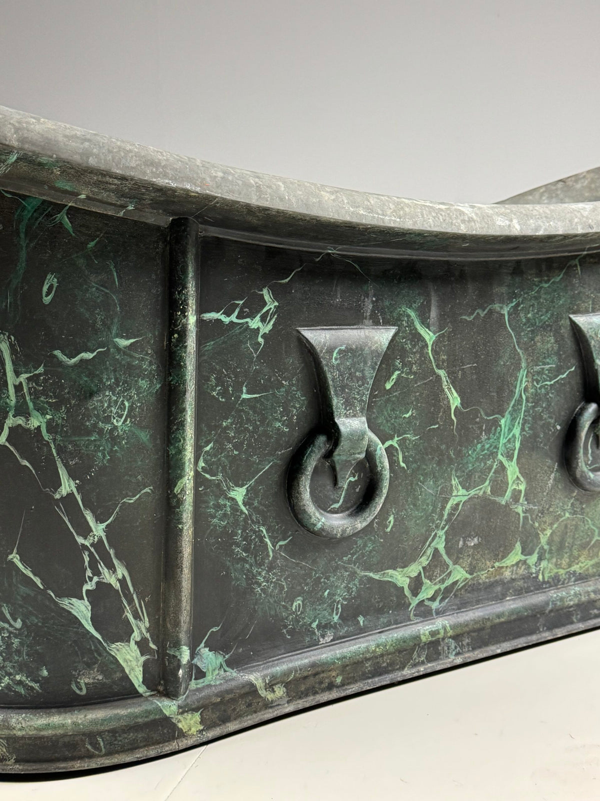 French Faux Marbre Painted Bathtub, c. 1900, photo 19