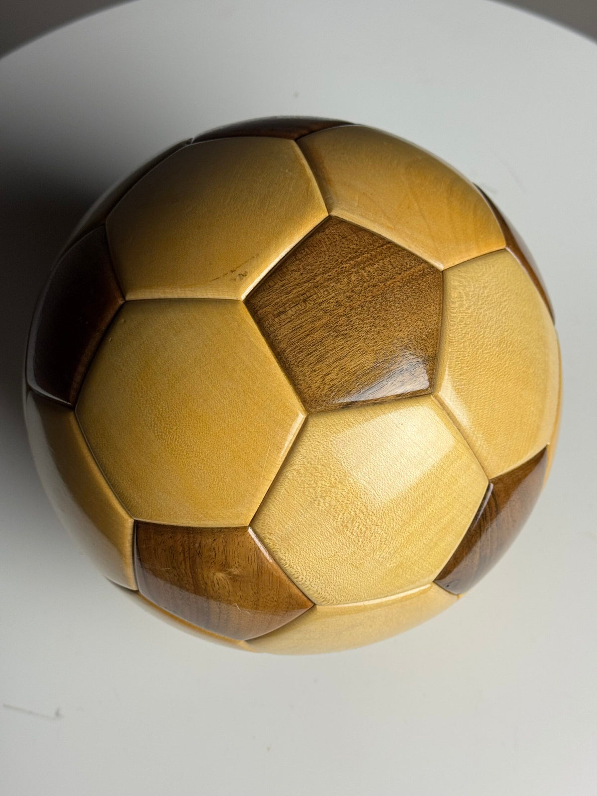 Vintage Solid Hardwood Football, 1980s or 1990s, photo 2