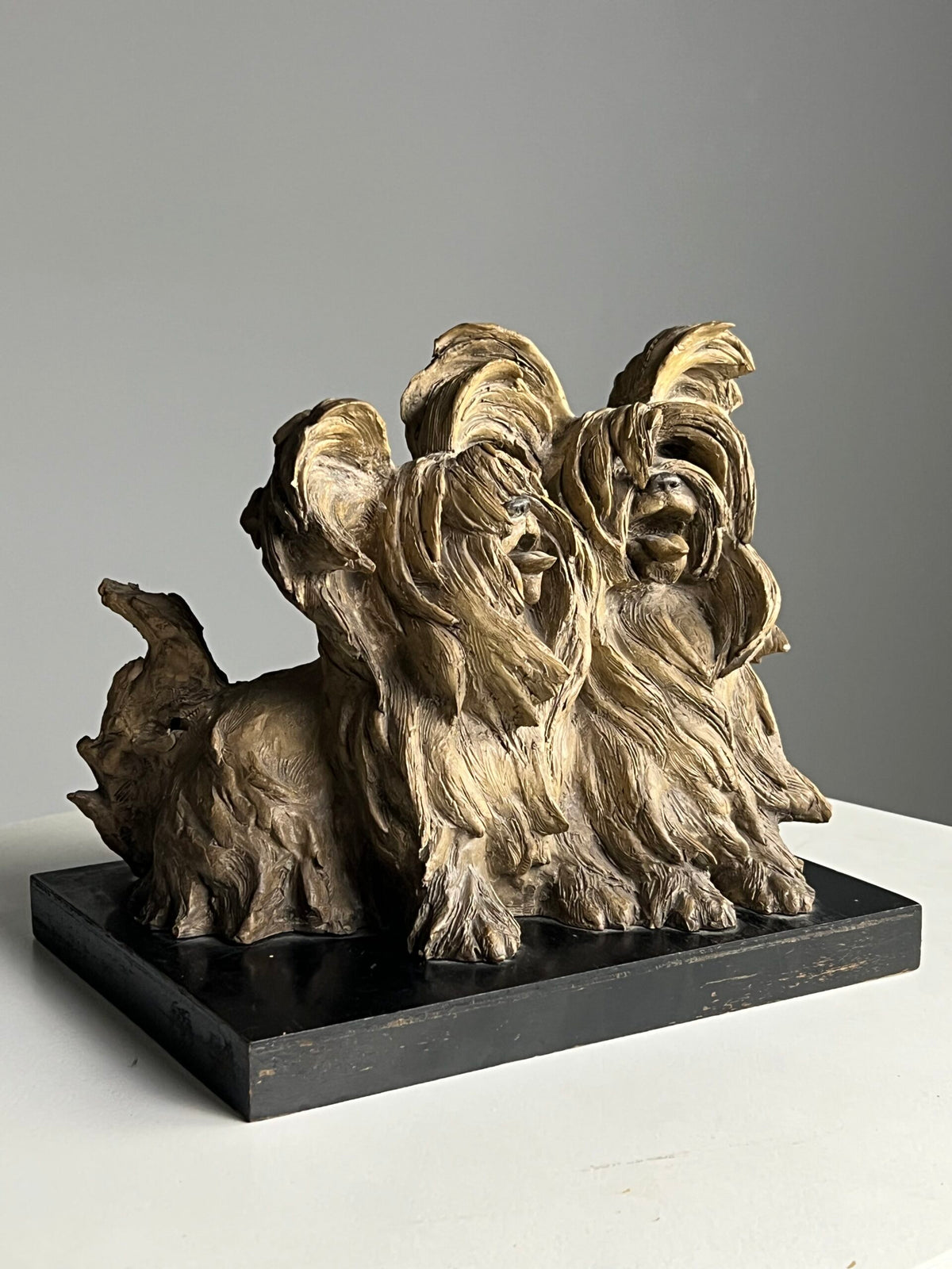 Terracotta Sculpture of Two Dogs by Guido Cacciapuoti, photo 2