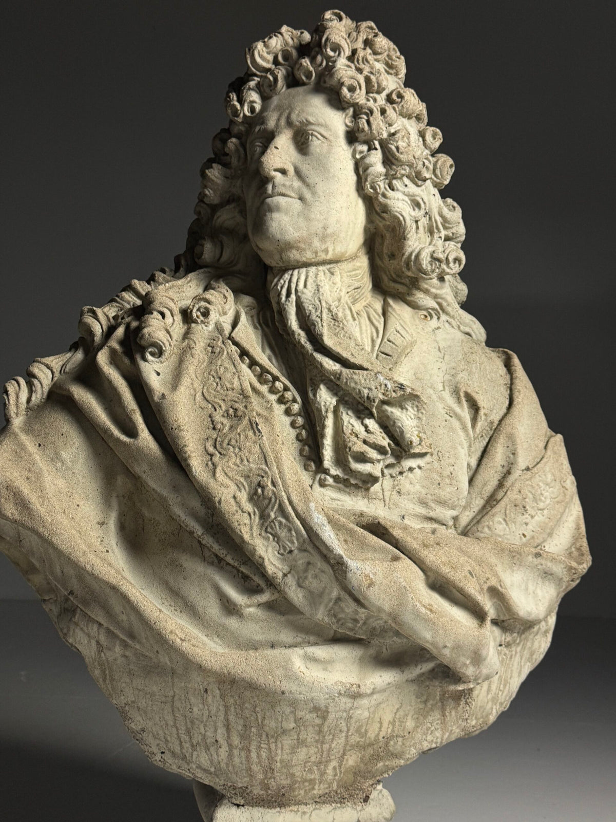 Gigantic Concrete Bust of Louis XIV, 112 cm, photo 12