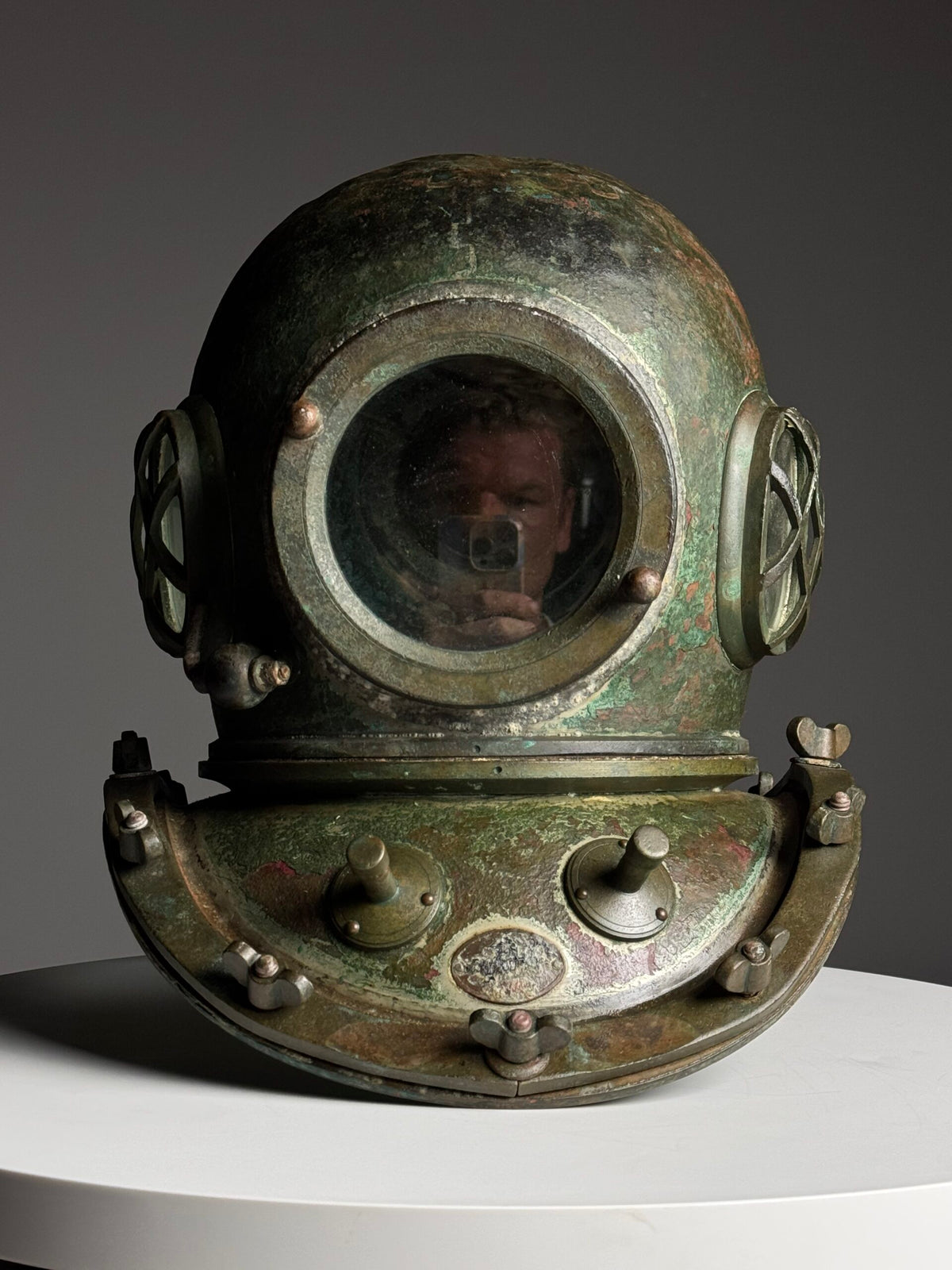 Antique Korean or Japanese Copper Diving Helmet, 1920 to 1960, photo 32