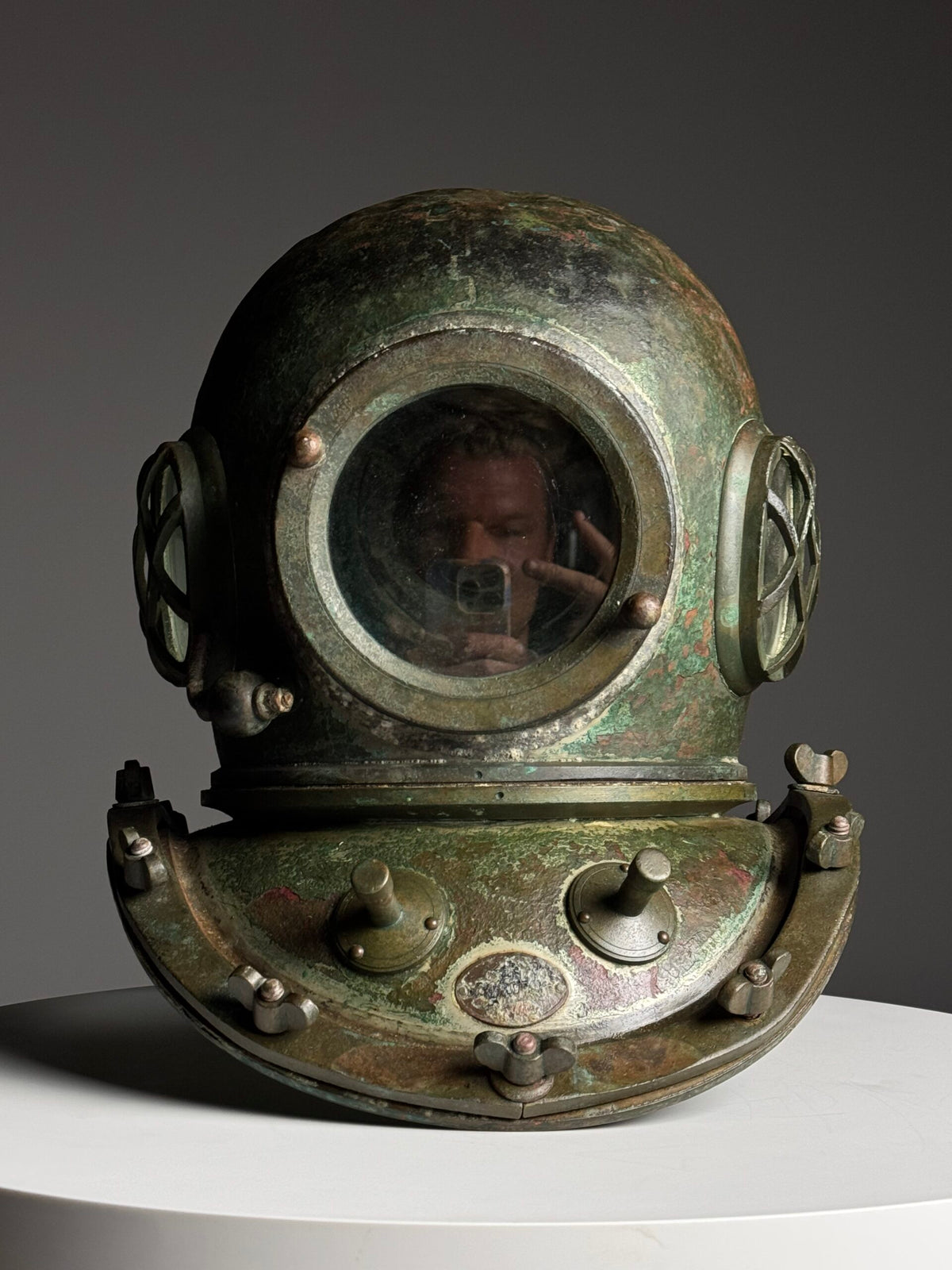 Antique Korean or Japanese Copper Diving Helmet, 1920 to 1960, photo 1