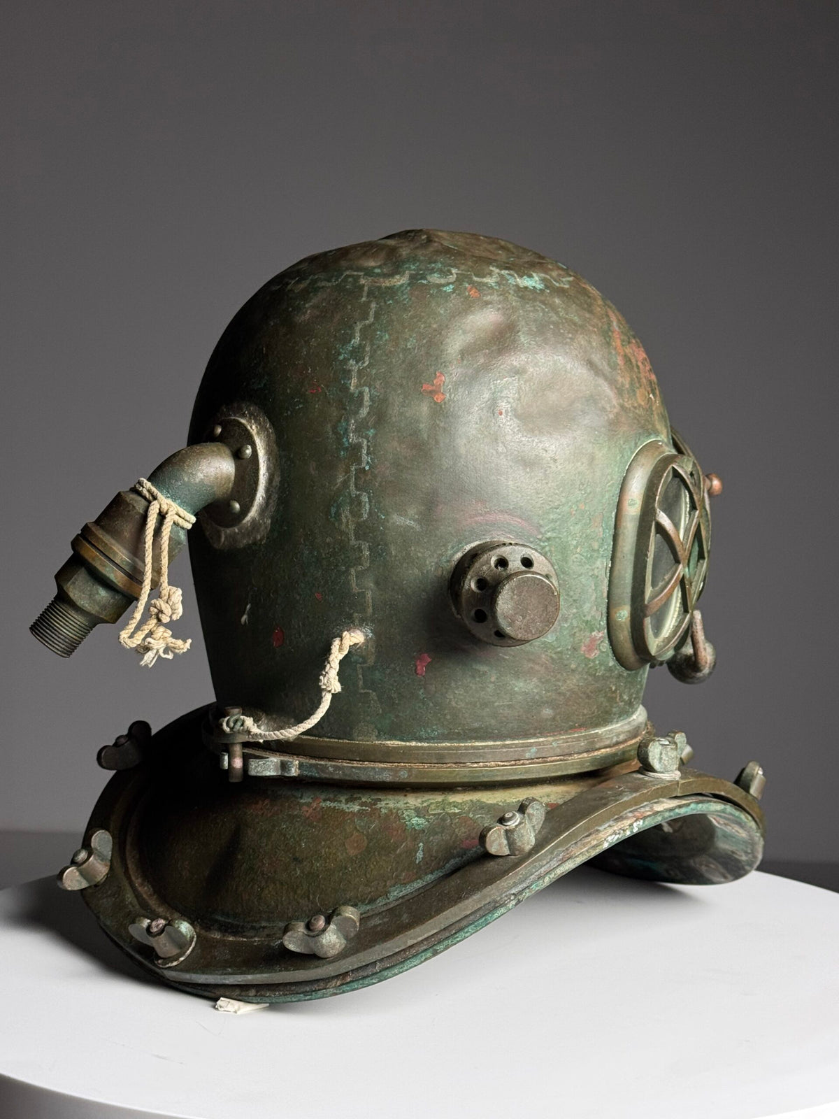 Antique Korean or Japanese Copper Diving Helmet, 1920 to 1960, photo 14