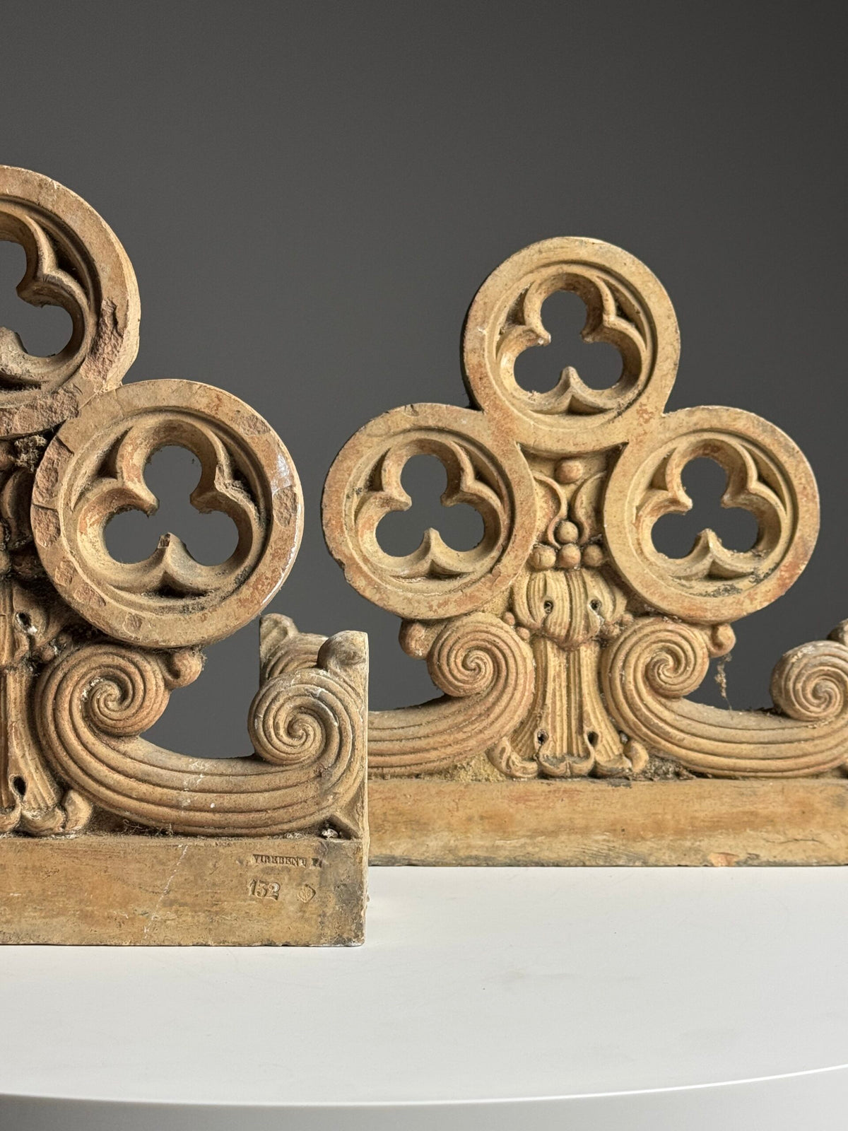 Pair of Neo-Gothic Terracotta Ornaments, photo 11