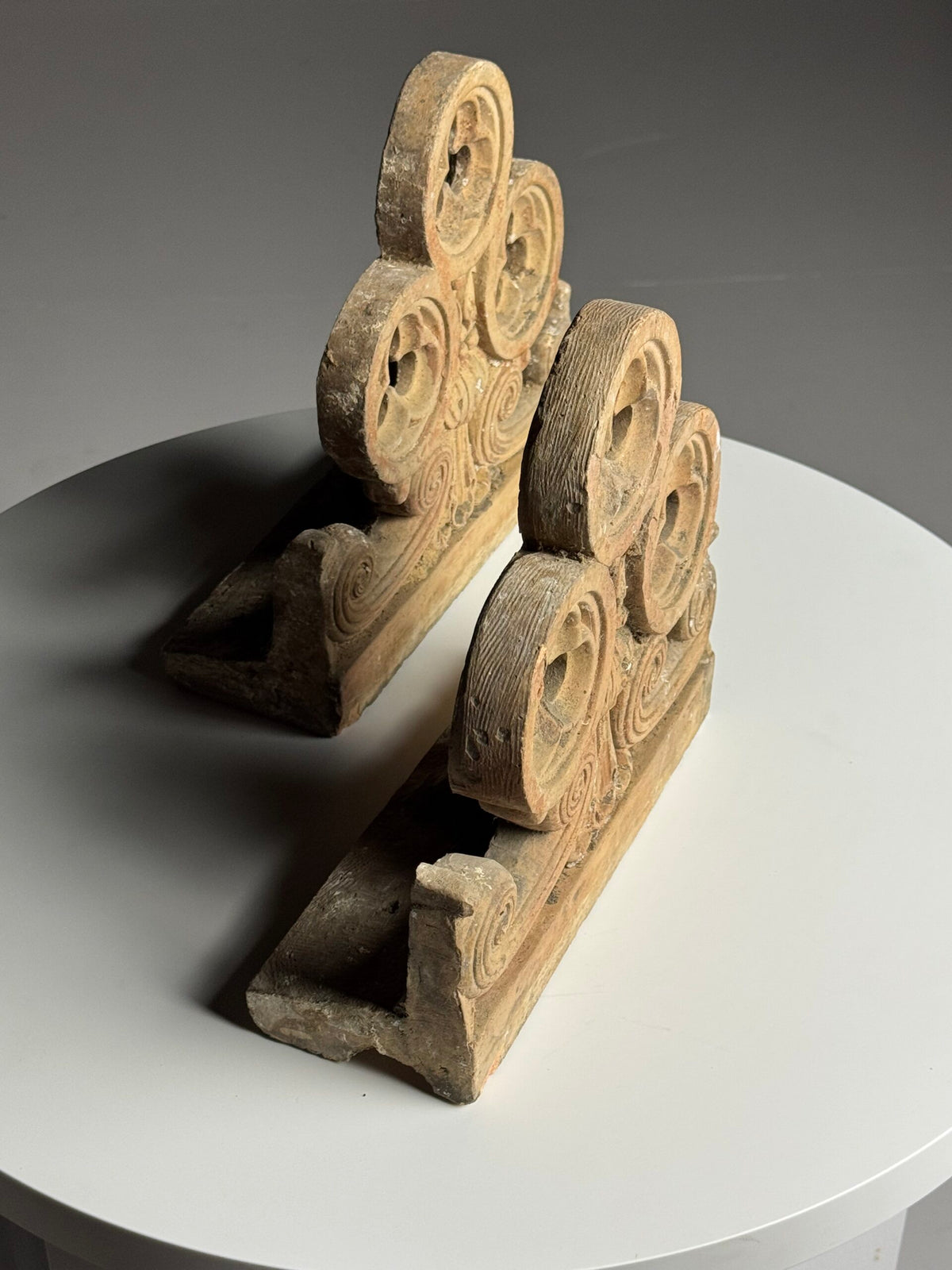 Pair of Neo-Gothic Terracotta Ornaments, photo 5
