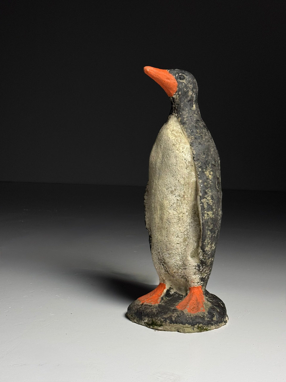 Weathered Concrete Penguin Garden Statue, photo 15