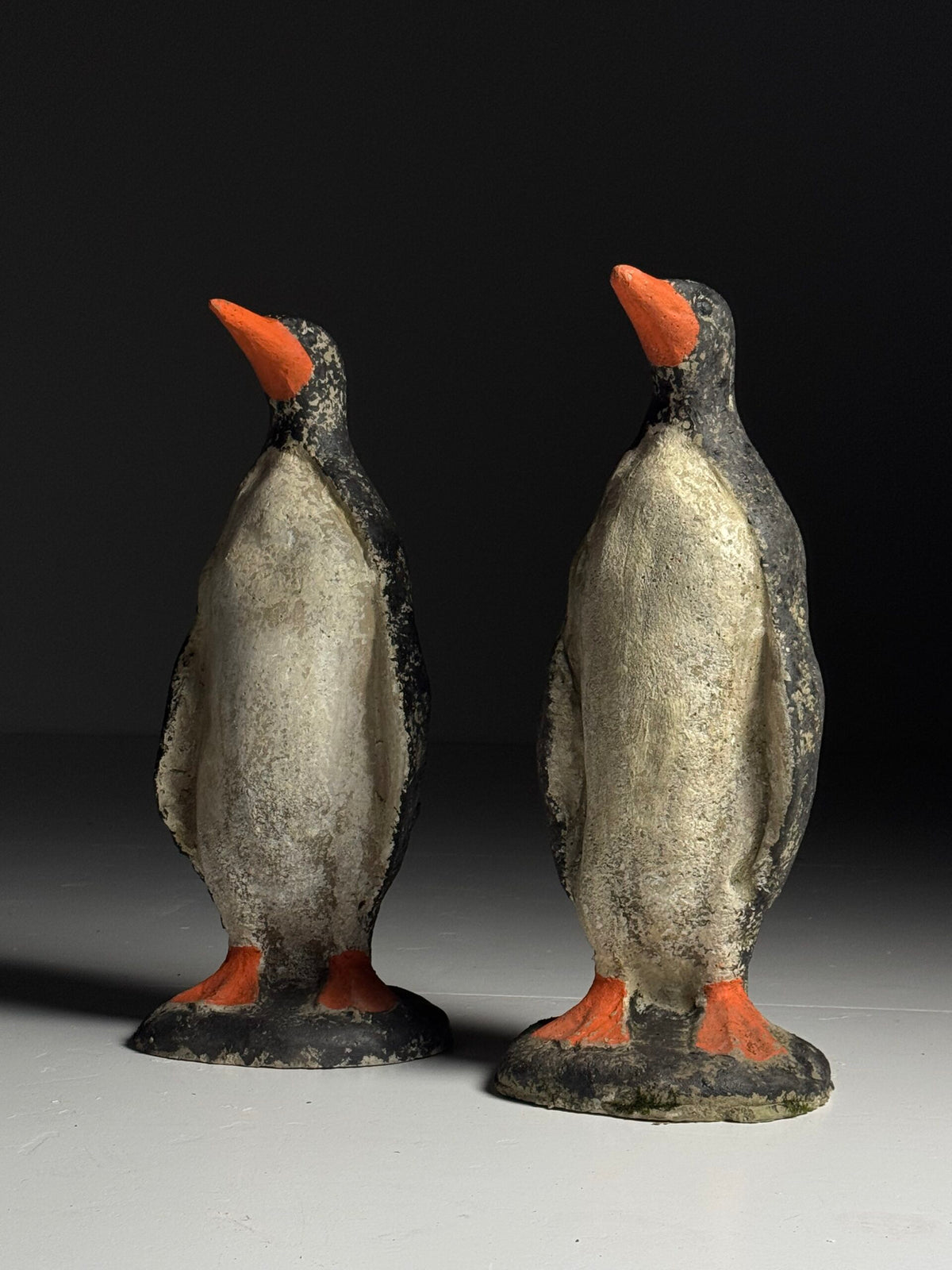 Weathered Concrete Penguin Garden Statue, photo 7