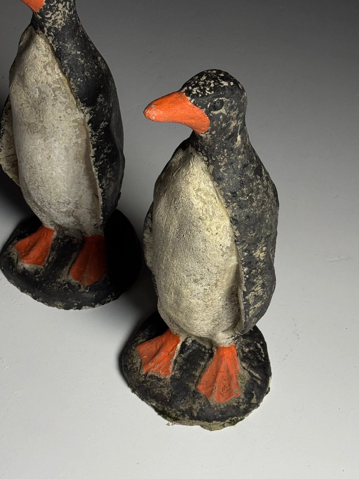 Weathered Concrete Penguin Garden Statue, photo 6