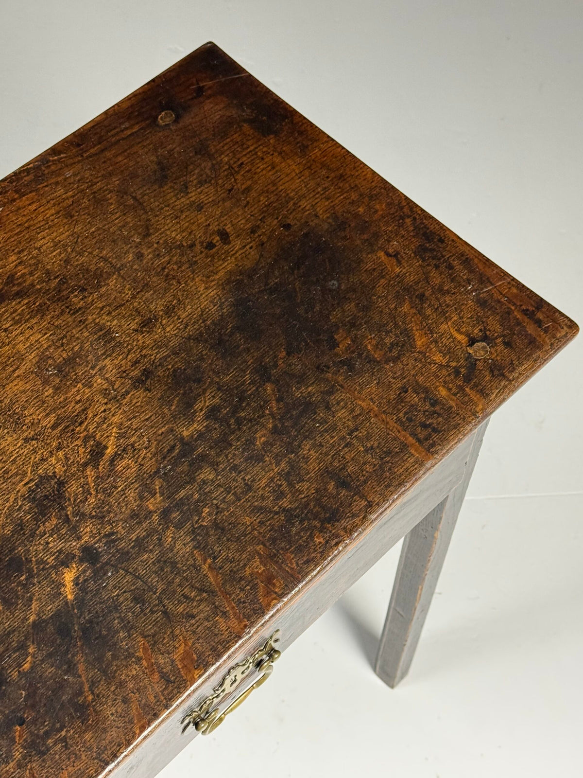 English Oak Side Table with Drawer, Late 17th Century, photo 16